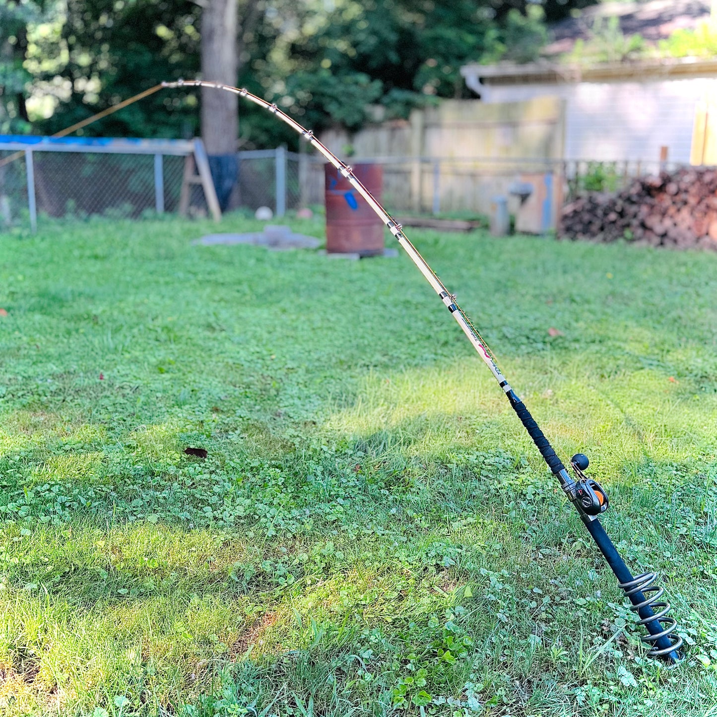 XXL HD PigTail Bank Fishing Rod Holder / Net Holder