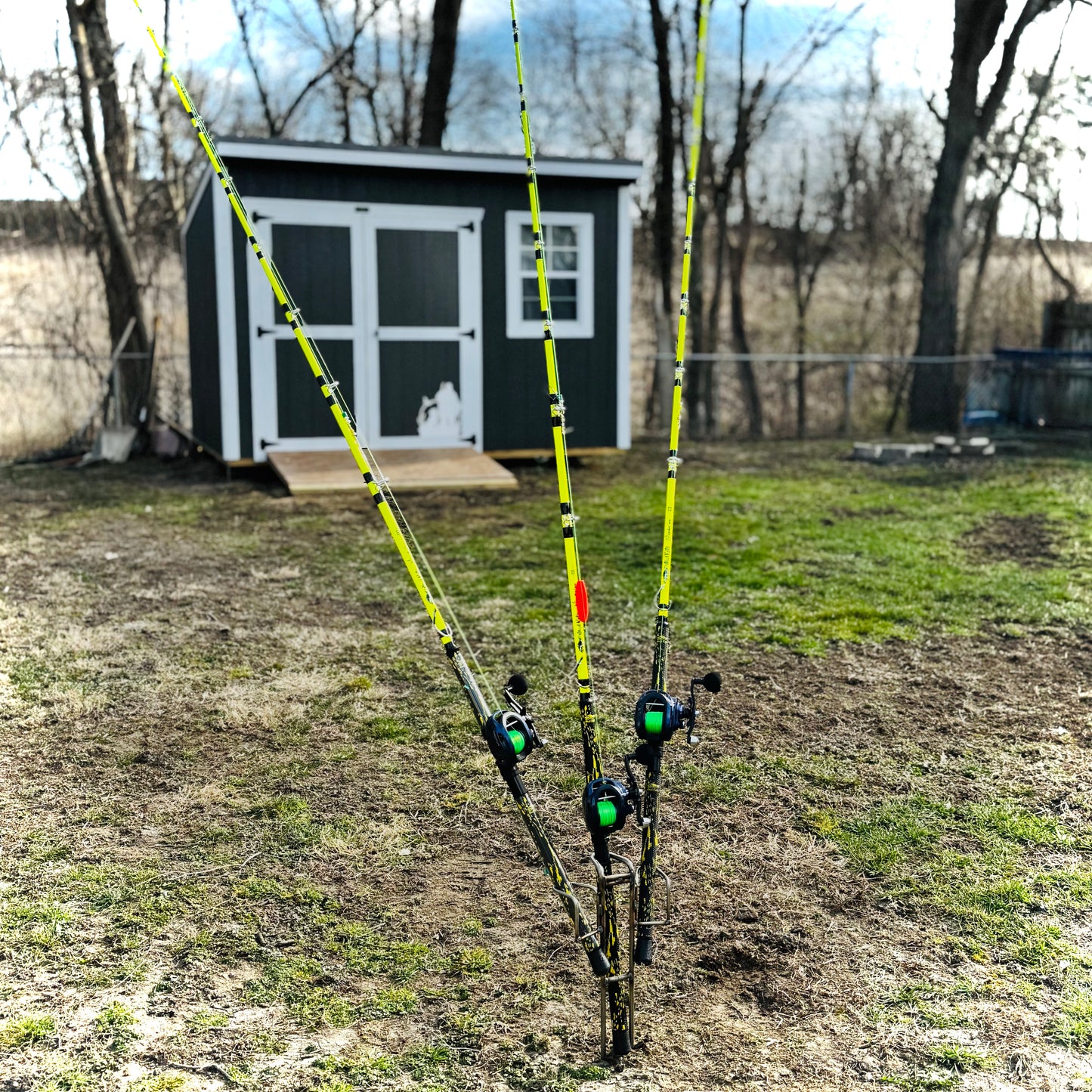 3- N -1 Bank Fishing Takedown Rod Holder ( turnaround will vary / welded to order )