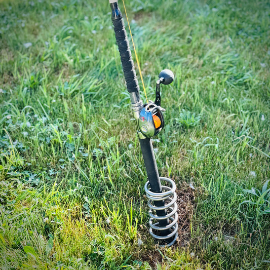 XXL HD PigTail Bank Fishing Rod Holder / Net Holder