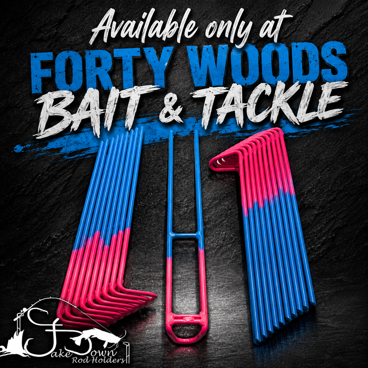 Takedown 3 Position Original Bank Fishing Rod Holder (15 Options)  21.5”