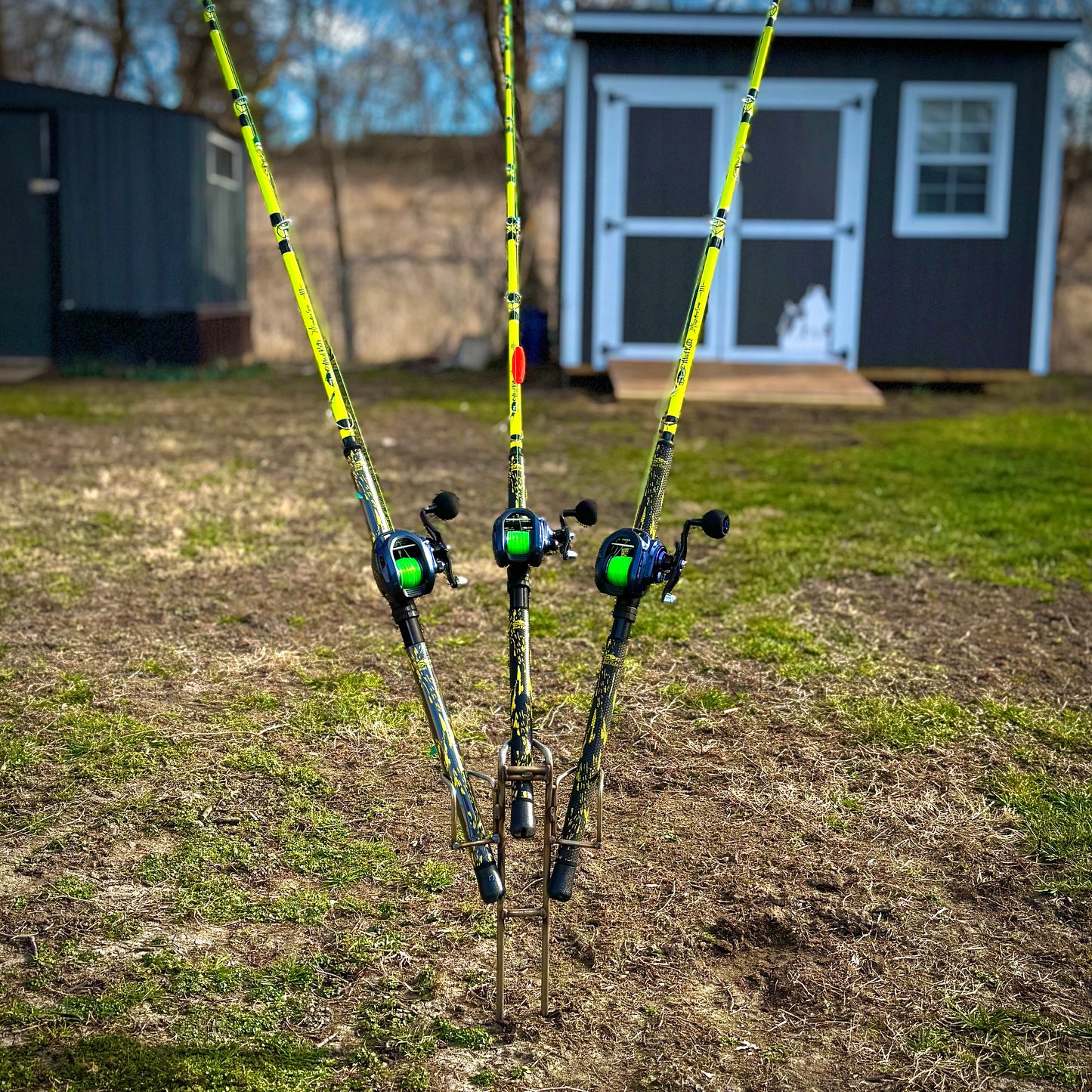 3- N -1  Bank Fishing Takedown Rod Holder ( turnaround will vary / welded to order )